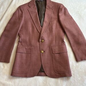 Men's Vintage AUSTIN REED Red Tweed Jacket with Gold Buttons - Stunning! 38R/M